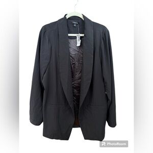 NWT Black Open Front Blazer, 2X